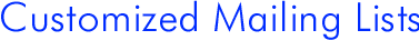 Customized Mailing Lists